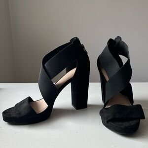 H&M Black Cross-Strap Heels